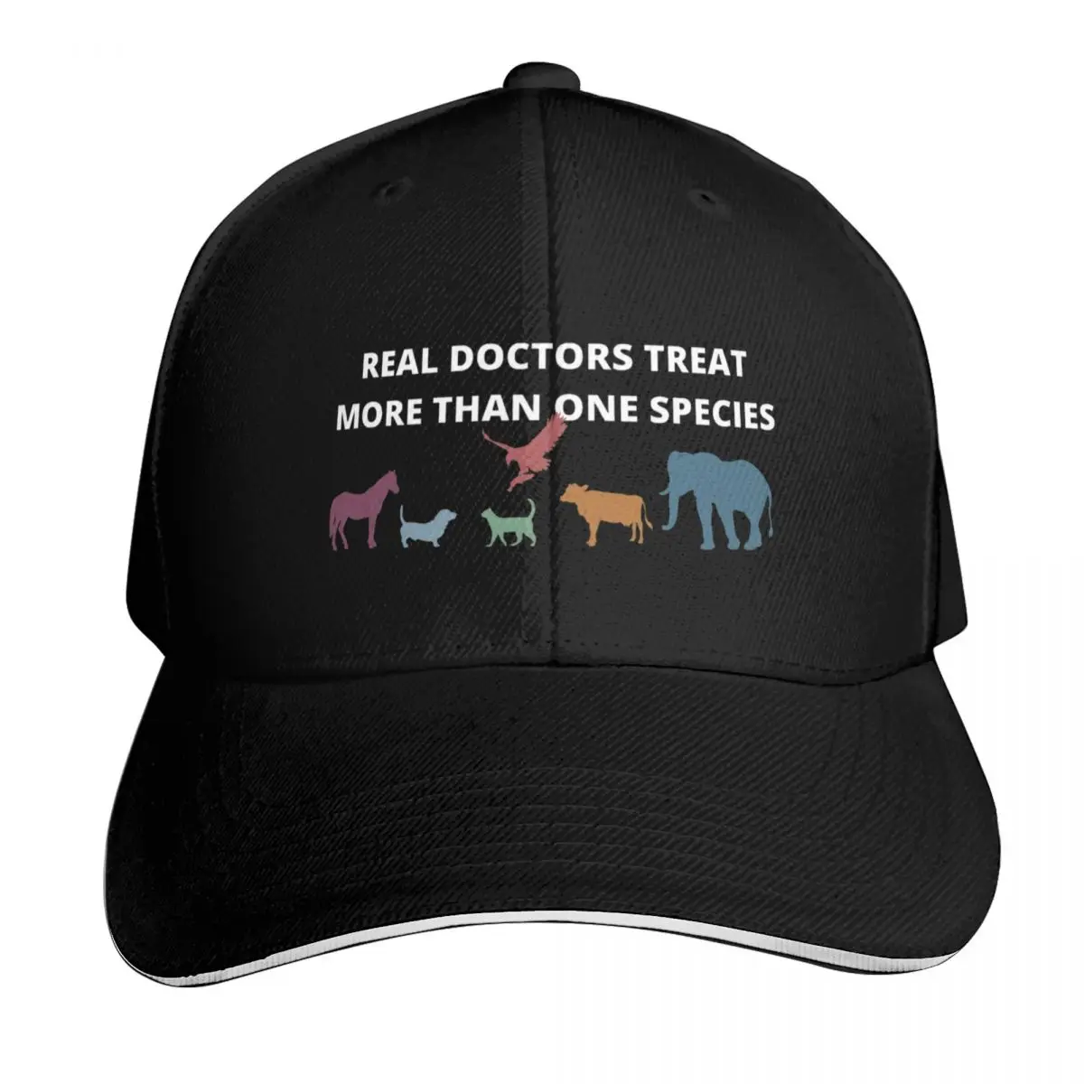 Real doctors treat more than one species-Veterinarian Baseball Cap Men Women Casual Summer Sport Sun Cap