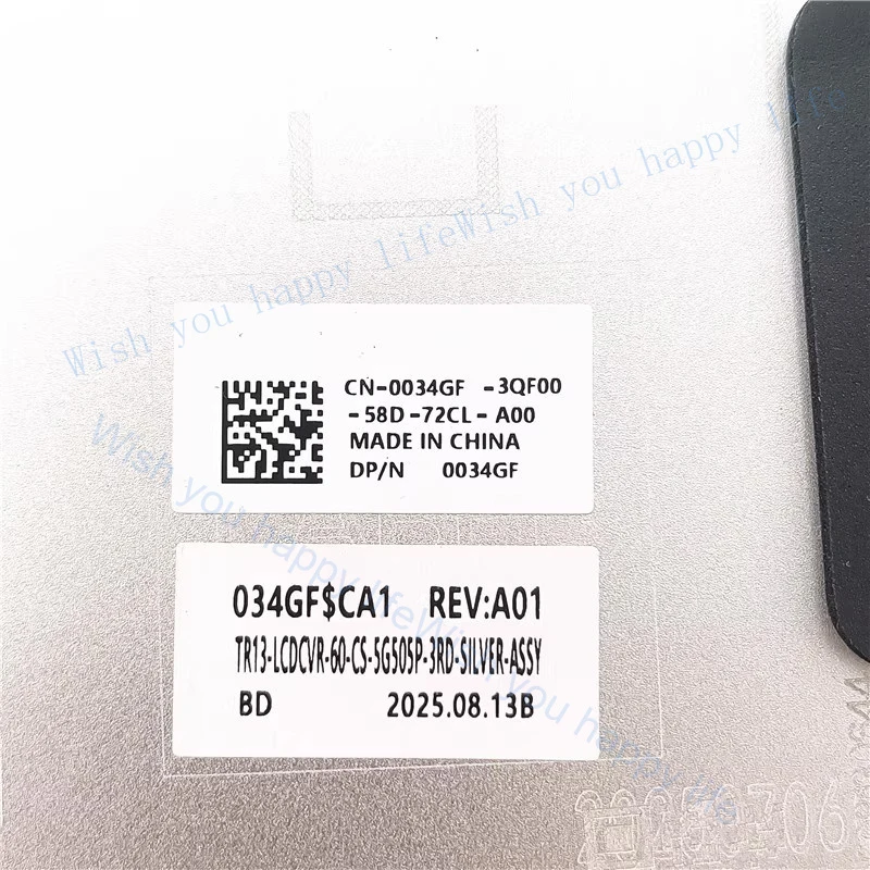 LL 0034GF New Lcd Rear Back Cover Case for Dell Pro 13 Plus PB13250 PB13255 2 in-1