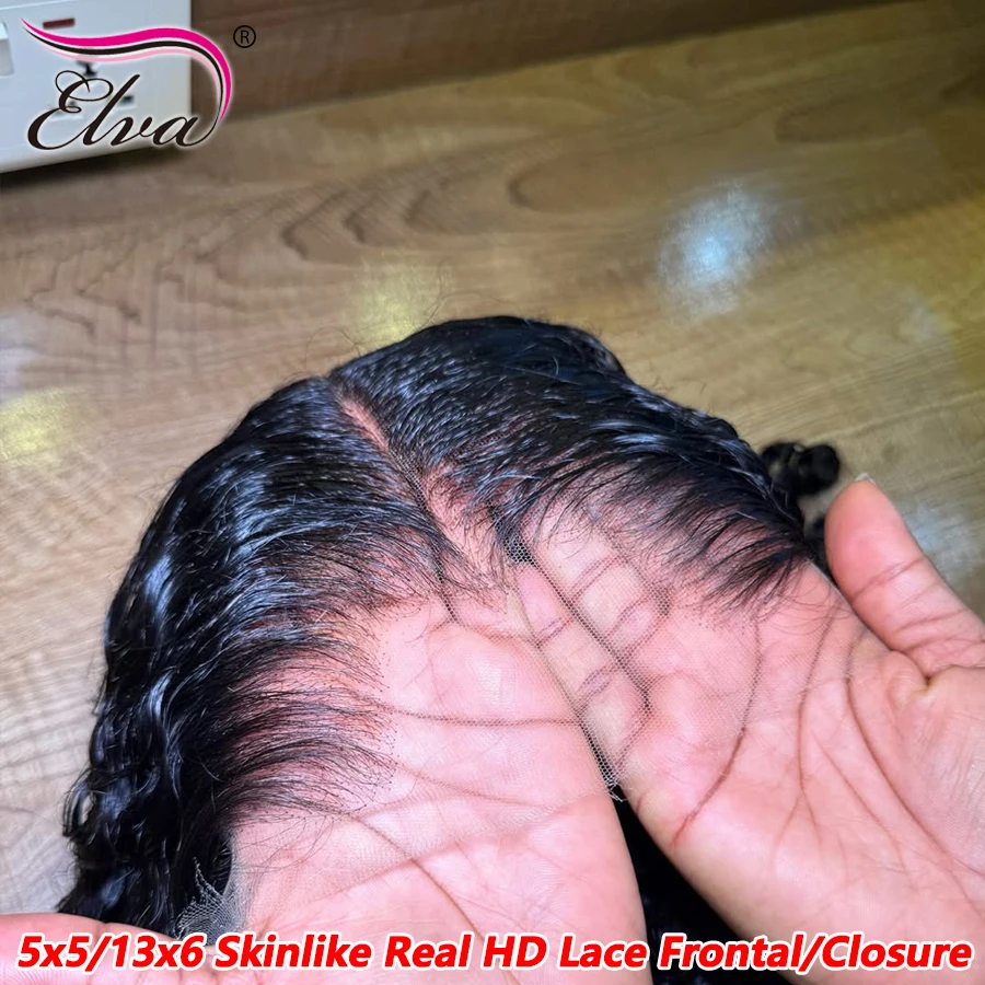 

Real HD Frontal Only Full 13x6 13x4 Невидимое шнурок из расплавкой кожи 5x5 6x6 7x7 Закрытие Необработанные человеческие волосы Объемная волна и прямые волосы Эльвы