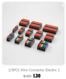 1 Stück eins in mehreren aus Klemmen block Anschluss dose Serie Kabel elektrische Steck verbinder Plug-in spleißbare Splitter Führungs schiene – Detail 3