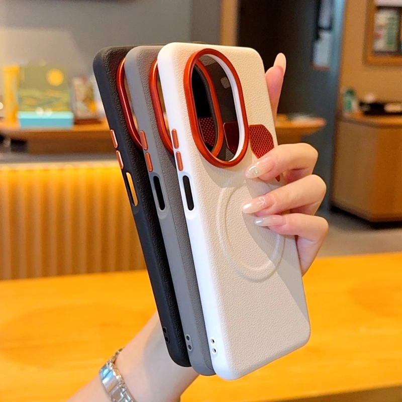 Heat Dissipation Phone Case For Huawei Nova 14 Ultra 14 Pro Magsafe Magnetic Luxury PU Leather Sturdy Durable Shockproof Cover