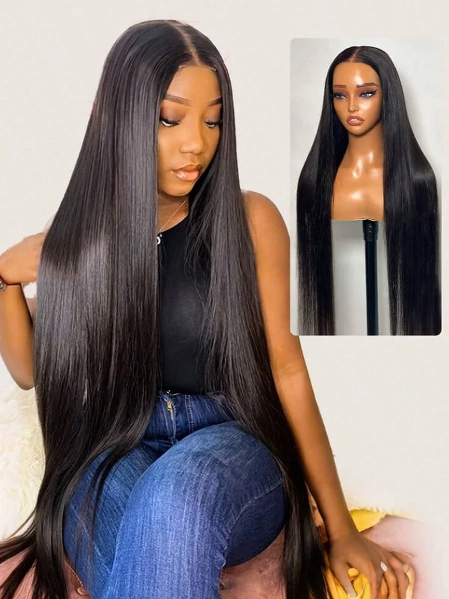 

Перуки с кружевной передней частью 13x4 из натуральных волос, прямые, идеально подходят для повседневной носки и особых случаев, комфортные и естественного вида.