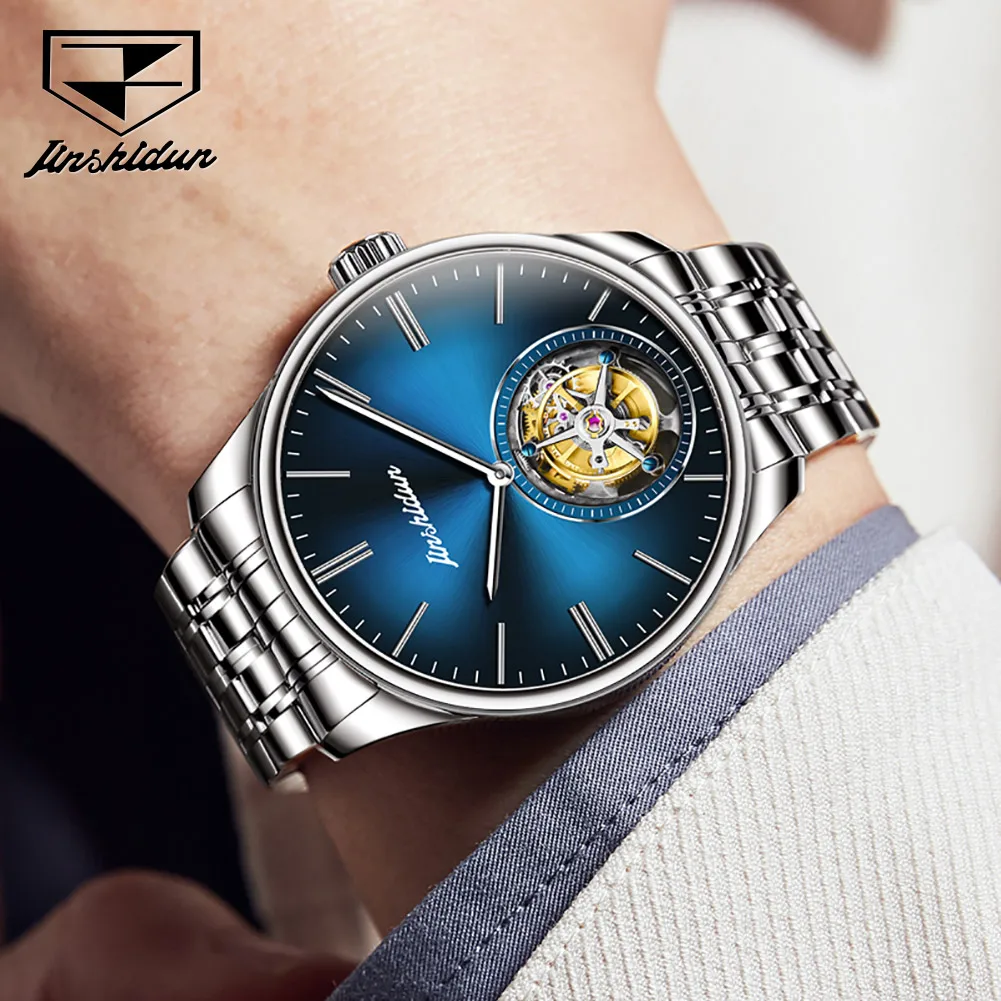 JSDUN 834 Tourbillon Men's Watch High Quality Sapphire Mirror 42mm Large dial Waterproof Watch Men's Automatic Mechanical Watch