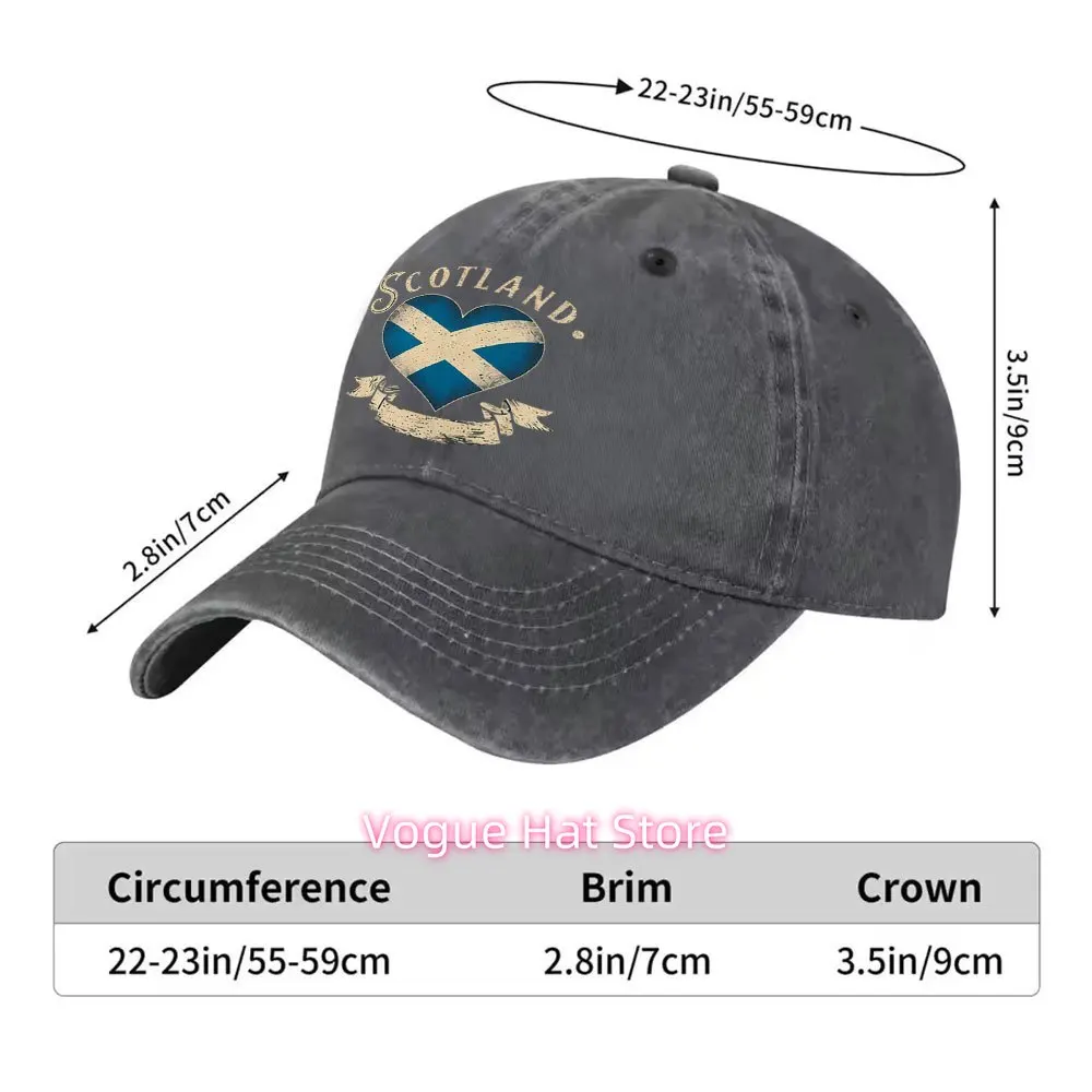 1pc Scottish Themed Baseball Cap with Scottish Heart Print & Tartan Suitable for Golf, Casual Wear, Outdoor Activities, Machine