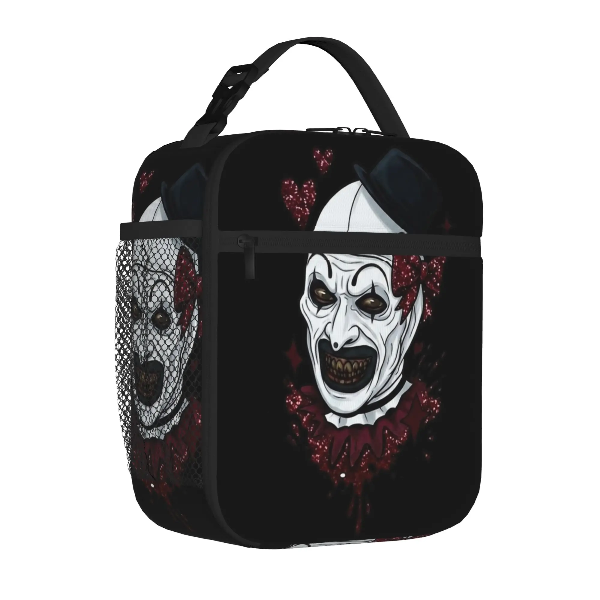 Terrifiers Christmas Santa Scary Clown Thermal Insulated Lunch Bags for Office Halloween Bento Box Thermal Cooler Lunch Box
