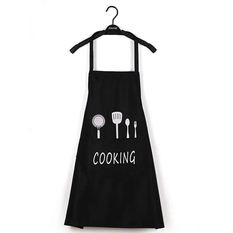 Kitchen new home apron, waterproof and oilproof fashionable cute, men and women work clothes, cooking smock, customized waist.