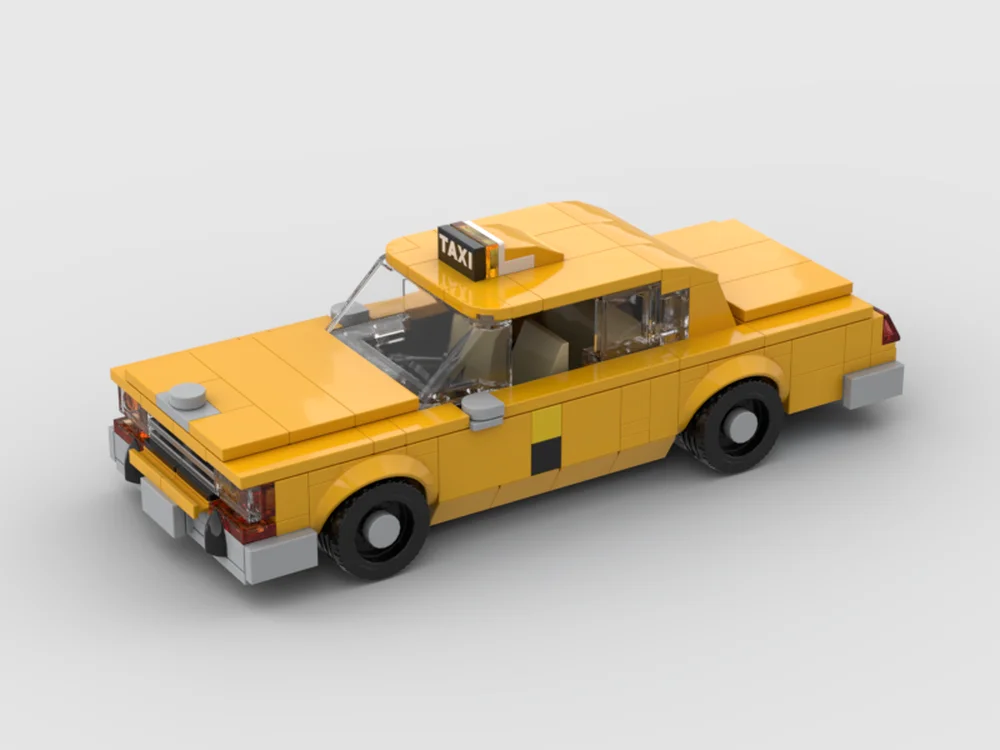 

2024 Crown Taxi City Speed Champions Racer Cars Sports Vehicle Building Moc Blocks Creative Garage Toys Christmas Child Gift