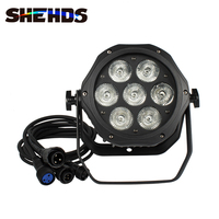 Shehds 7x18W LED Outdoor Waterproof Light 7x12W Par Lights Projector Landscape effect for Park Garden Disco KTV Party Bar Lamp