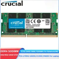 Portátil Crucial DDR4 RAM 8GB 32GB 4GB 16GB 3200MHz 2666 2400 2133MHz PC4-25600 21300 19200 memoria 1,2 V 260Pin SODIMM para Notebook