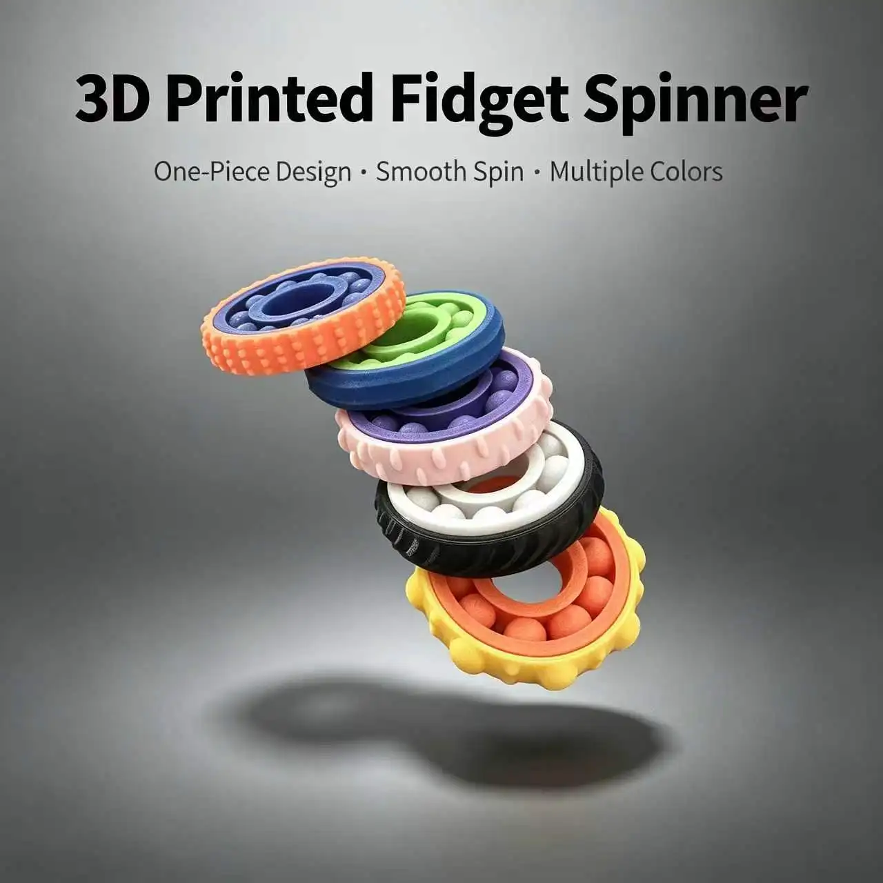 3D printed fingertip gyroscope, office desktop exercise, adult stress relief and anxiety relief/ADHD, Halloween, Christmas
