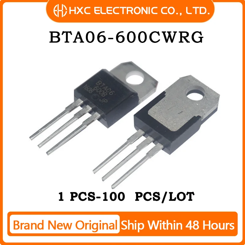 

10PCS/30PCS/50PCS/100PCS BTA06-600CWRG BTA06-600C BTA06 TRIAC ALTERNISTOR 600V 6A TO220 Brand New Original IC Chip