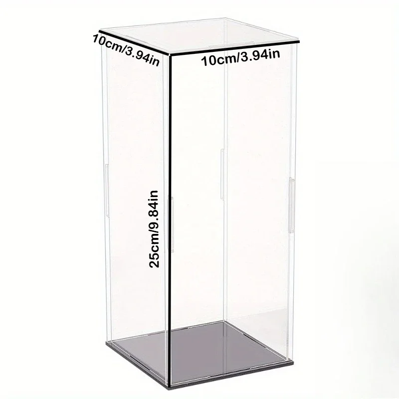 5/10pcs Clear Acrylic Display Case Set for Action Figures Assembly Models Building Blocks Dustproof Enclosure Snap-Lock Closure