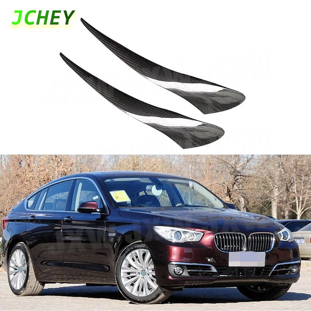 

JCHEY передний бампер из углеродного волокна, накладки для бровей для BMW 5 серии GT F07 2009-2017, противотуманная лампа для век, бровей автомобиля