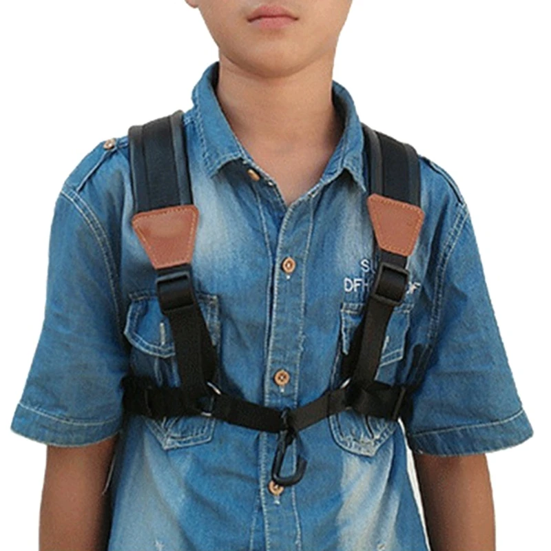 Saxophone Double Shoulder Strap Length Adjustable Shoulder Harness Neck Strap image 6