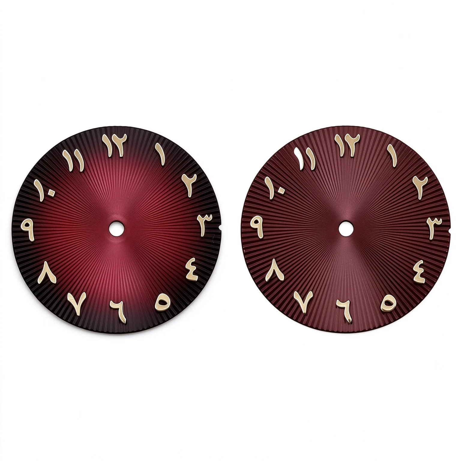 28.5mm Watch Dial Sunburst Grooved Surface Arabic Indices No Date Fit NH35 Automatic Movement Watch Mod Parts