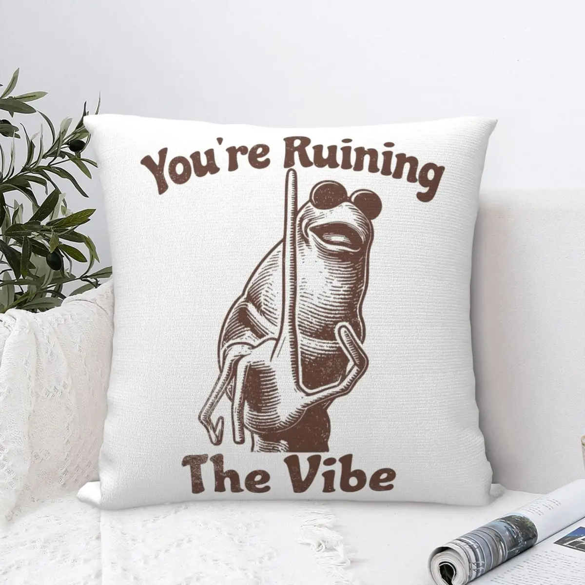 

Marcus The Worm You're Ruining The Vibe Pillowcase Printing Cushion Cover Decorative Pillow Case Cover Home Zippered 45X45cm