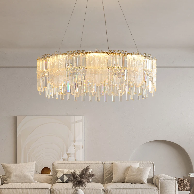 

Contemporary Style Glass LED Pendant Light for Villa or Apartment Interior Decorative Chandelier for Living Room Middle Sizes