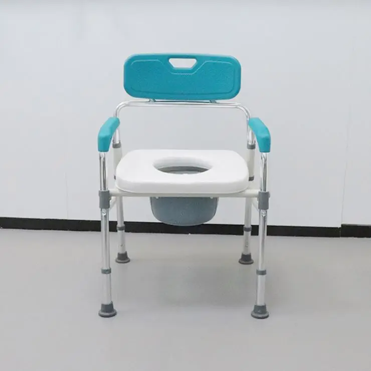 Good Quality Portable Folding Aluminum Commode Chair for Disabled and Elderly with Toilet/Bedpan