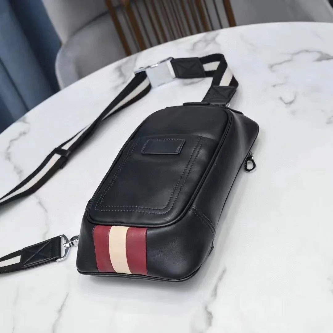 Bolso de hombro de marca Bal de lujo para hombres, bolso de negocios informal, bolso cruzado de cuero de alta calidad, bolsos de pecho de moda