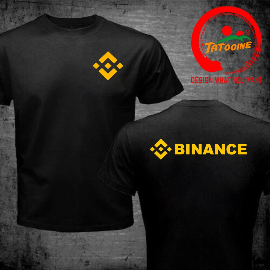 남성용 암호 화폐 BNB 로고 티셔츠, 캐주얼 하라주쿠 상의, 비트코인 블록체인 티셔츠, 남성 티셔츠