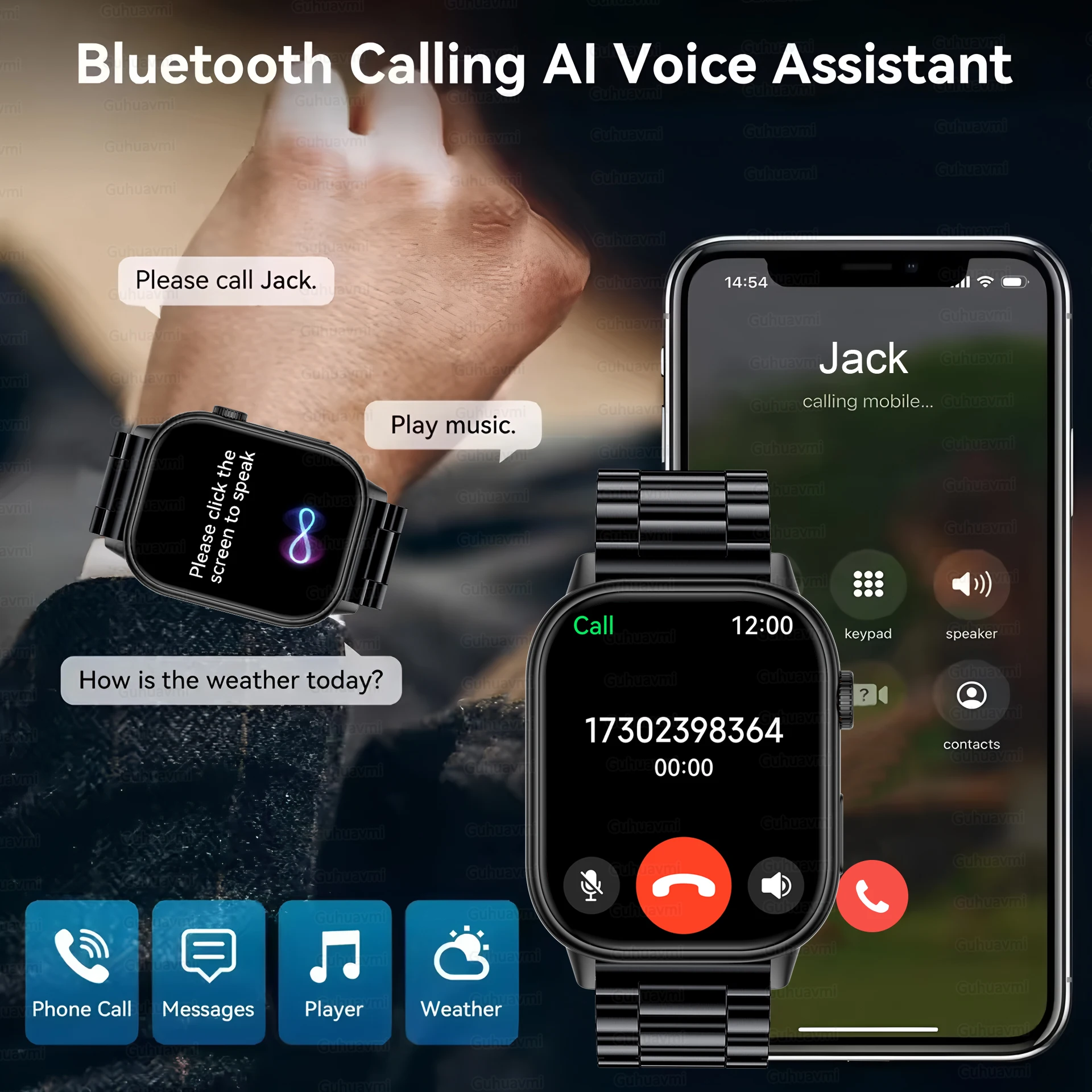 2025 New GPS&Beidou Satellite Positioning Smart Watch Outdoor Sports Compass IP68 Bluetooth Call Military Smartwatch For HUAWEI