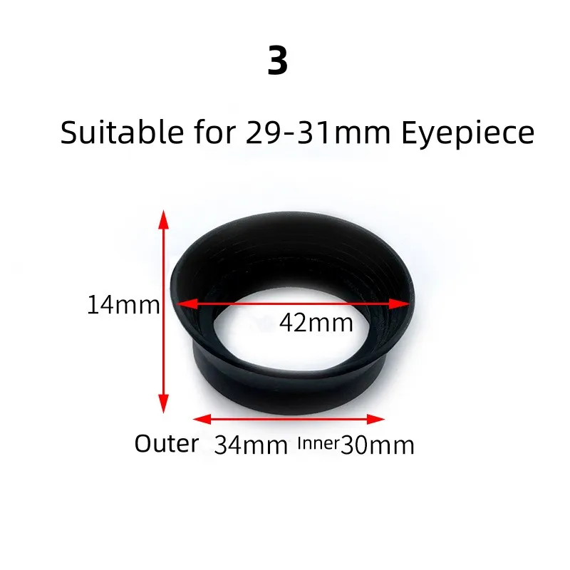 Ocular de borracha para Telescópio, Eye Shields, Binóculos, Eye Guards, Microscópio, Eye Cup Protector, 29-33mm de diâmetro, 30mm, 32mm, 1 PC