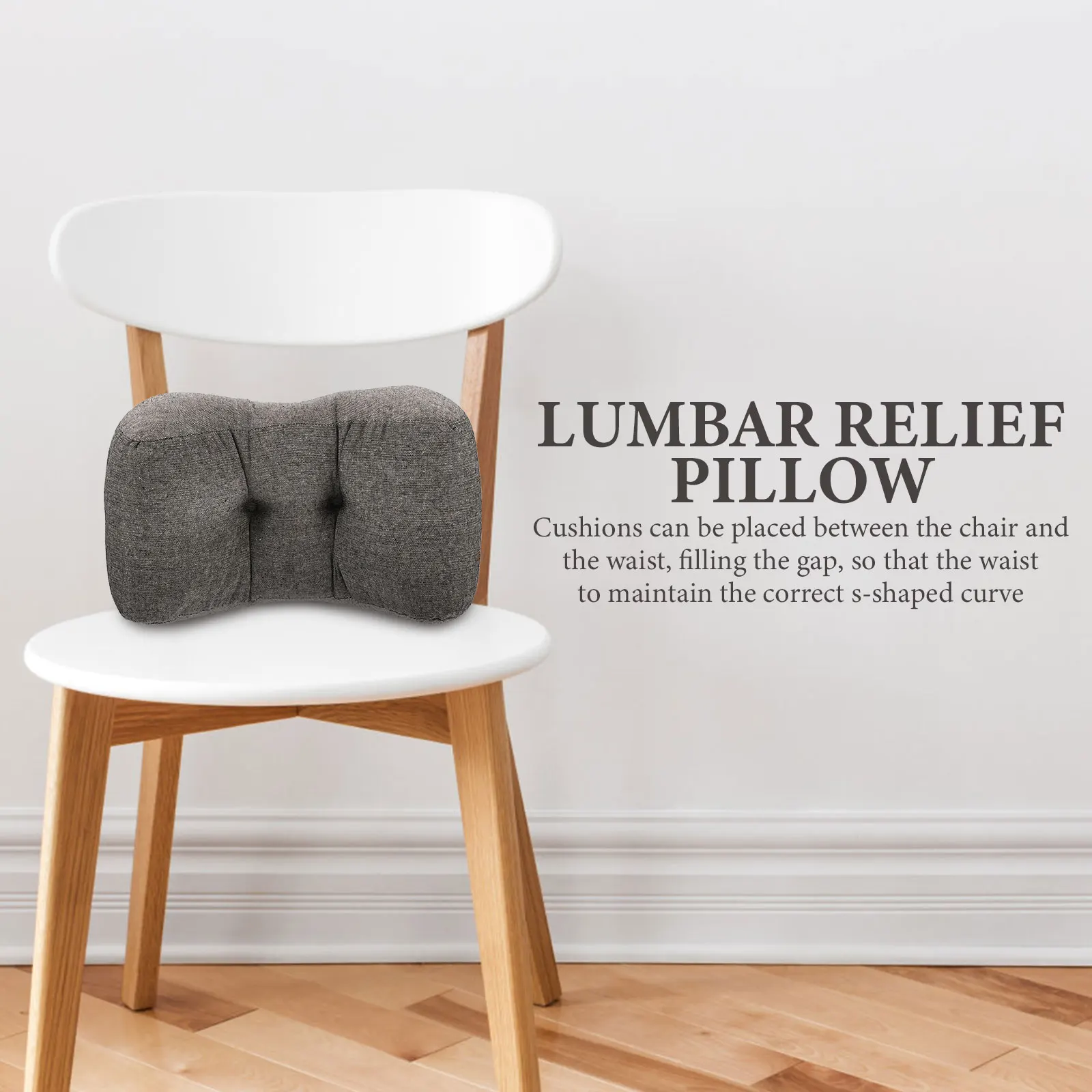 

1pcs Lumbar Support Pillow Chair Car Seat Cushion Waist Pillow For Lower Nap Cushion Comfortable Driving Seat Pad