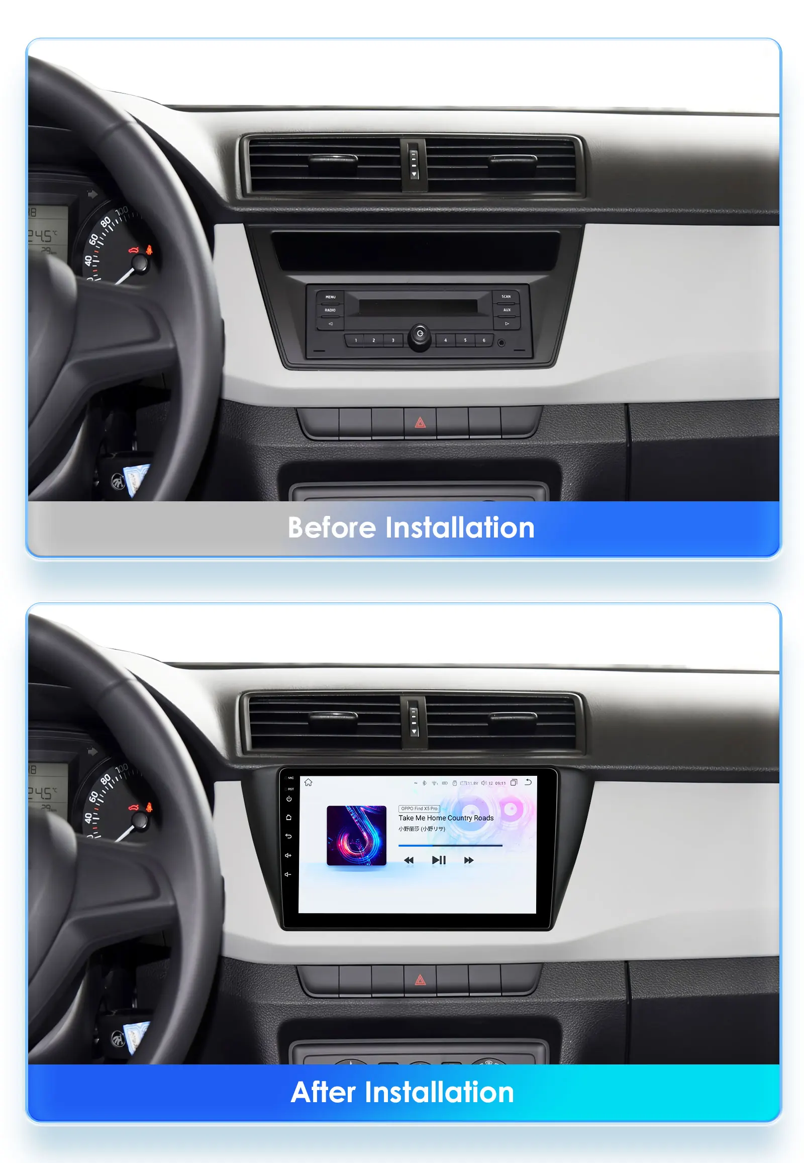 OSSURET CarPlay Android Auto Car Radio For Skoda Fabia 3 III 2015-2019 Car Multimedia Player Navi GPS 2din 4G-LET autoradio RDS