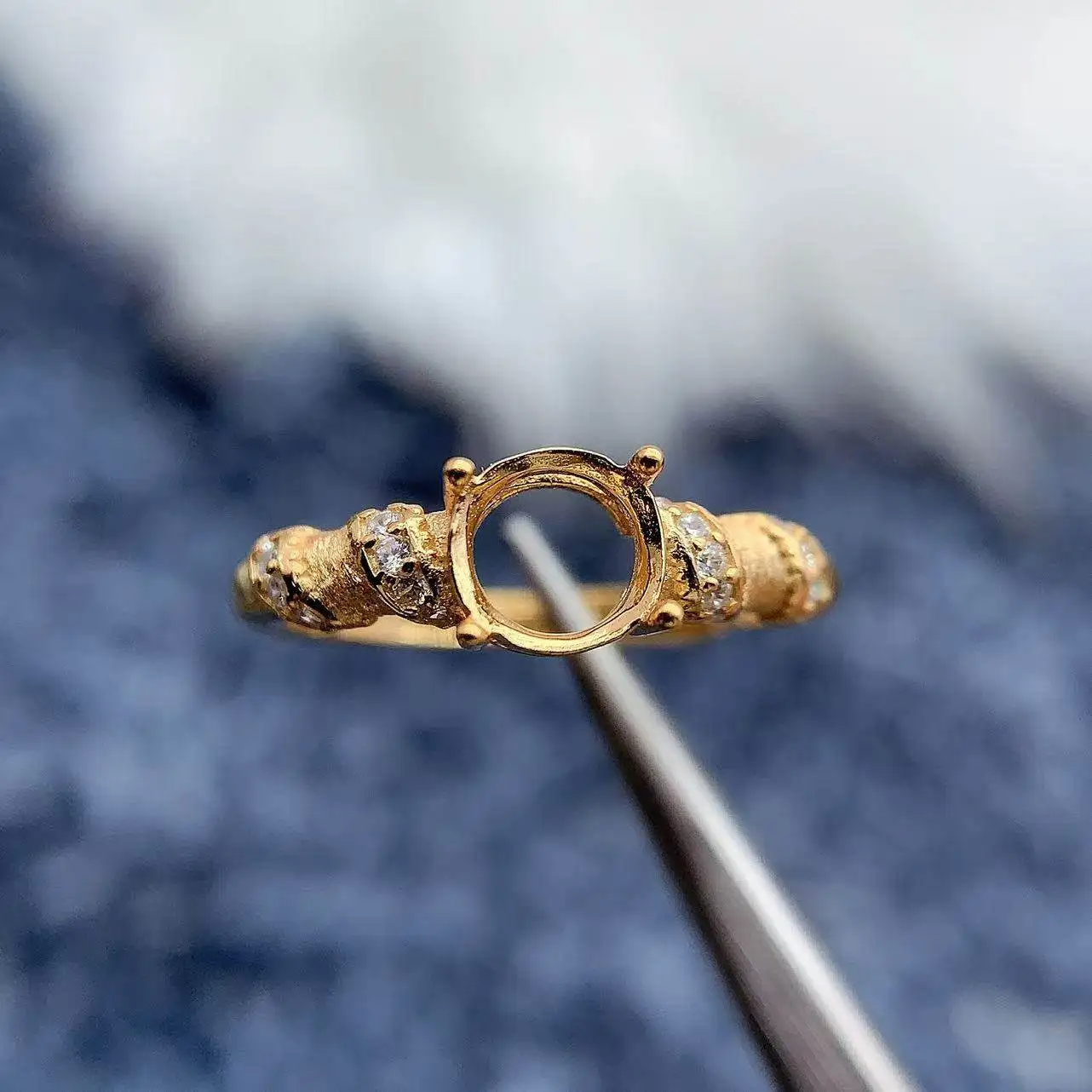 

MeiBaPJ Inlay Round 6.5*6.5mm Stone For Women Gift DIY Rings Settings S925 Sterling Silver Classic Charm Fine Jewelry Wholesale