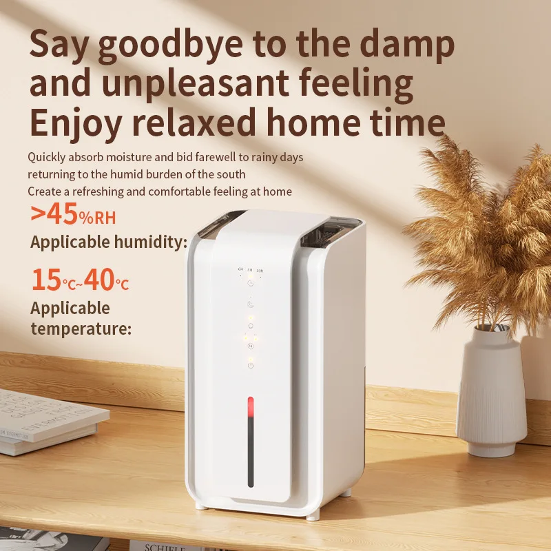 

Mini Air Dehumidifier Portable Electric Moisture Absorber 1.5L Water Tank Quiet Negative Ion Air Dryer for Home Bedroom Bathroom