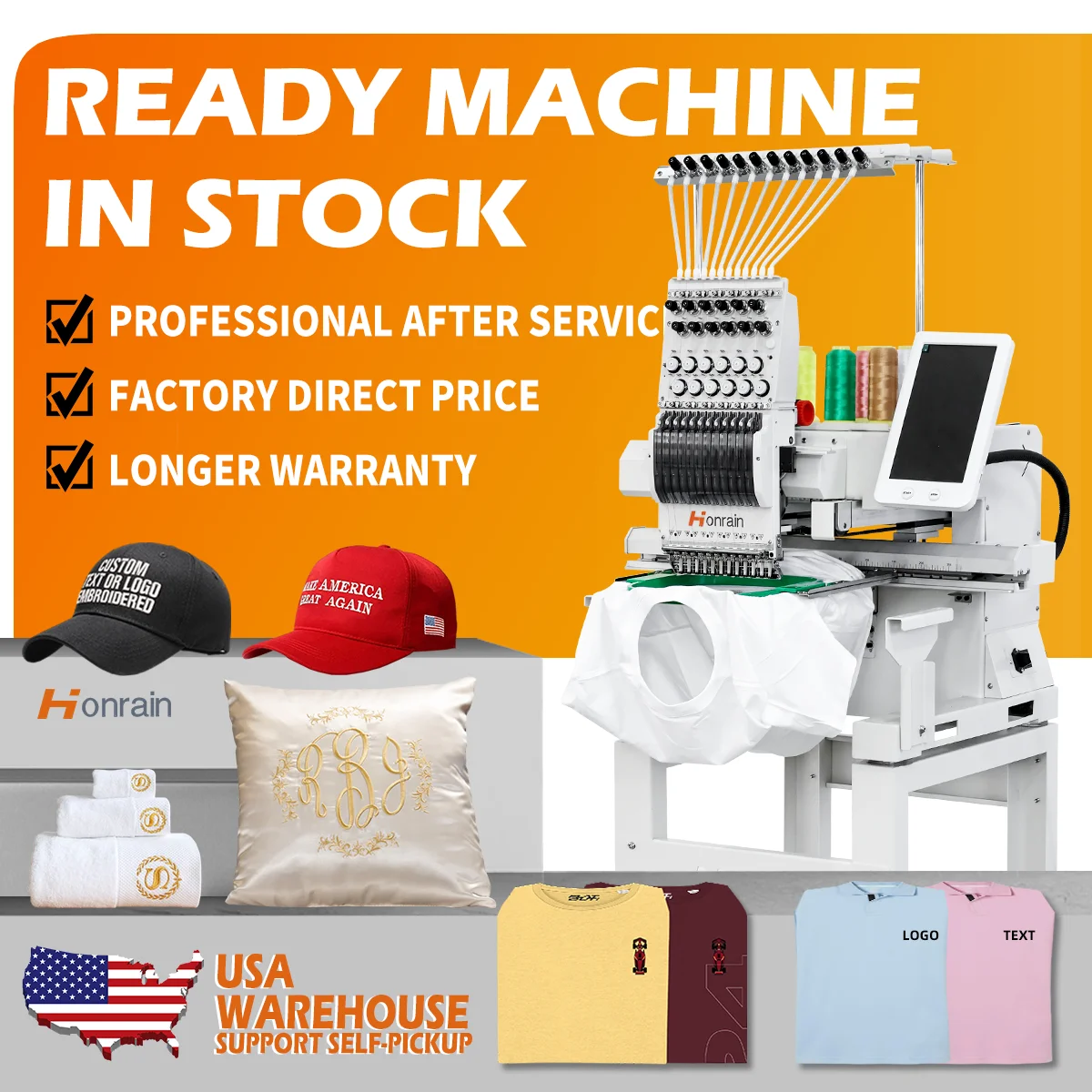 Multi Needles Digital Embroidery Machine Computer Flat Embroidery Machine High Speed 1 Head Embroidery Machine for Beginners