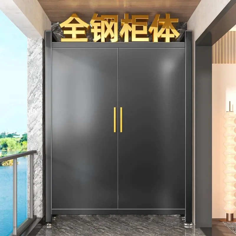 Balcony Cabinet Outdoor Storage Locker Sunscreen Waterproof Large Capacity Utility Cabinet Multi Layer Storage Shelf