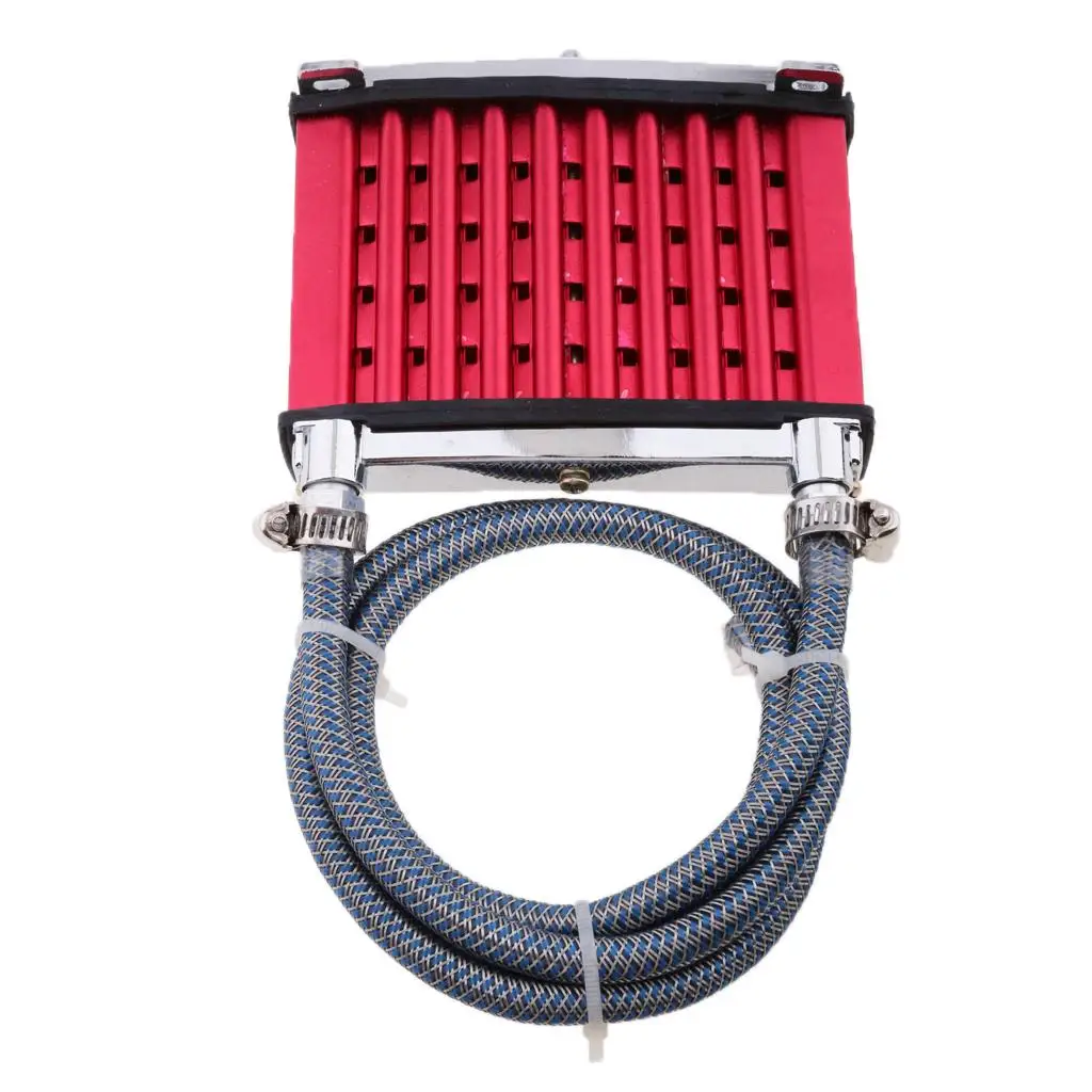 Oil Cooler Kit Universal Aluminum Alloy Engine Radiator Coolant Catch Impurities for Better Horsepower Motorcycles