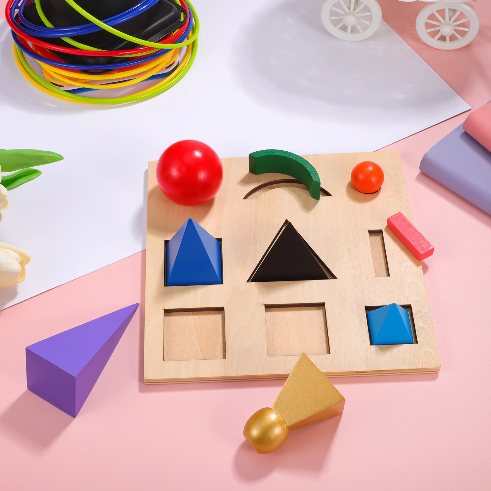 

1 set 1 Set Of Symbol Teaching Aid Wooden Grammar Jigsaw For Child Cognitive Development Stereoscopic Building Blocks