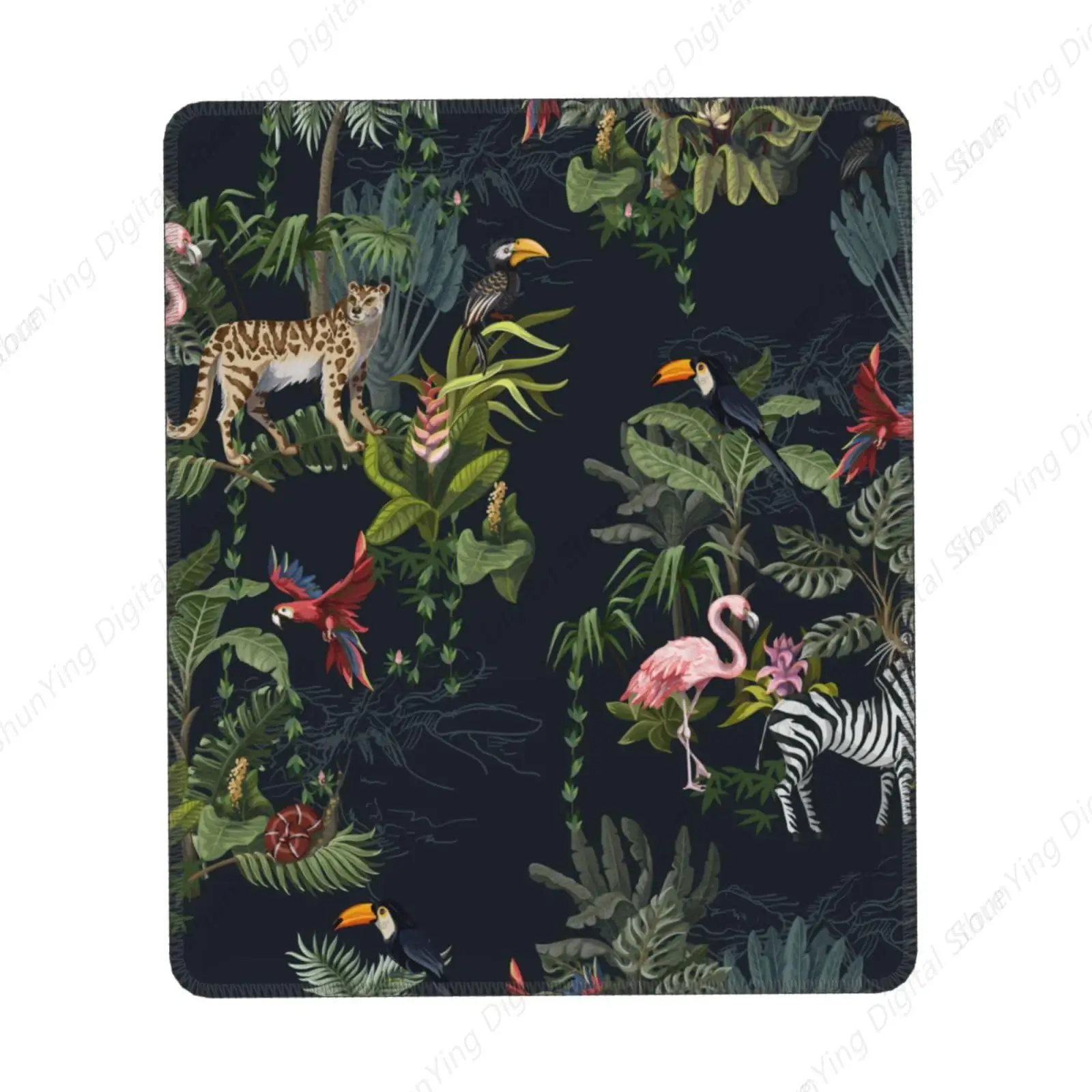 

Tropical Forest Non Slip Rubber Base Mouse Pad Sewn Edge Gift Mouse Pad For Gaming Office And Home Use 25*30cm