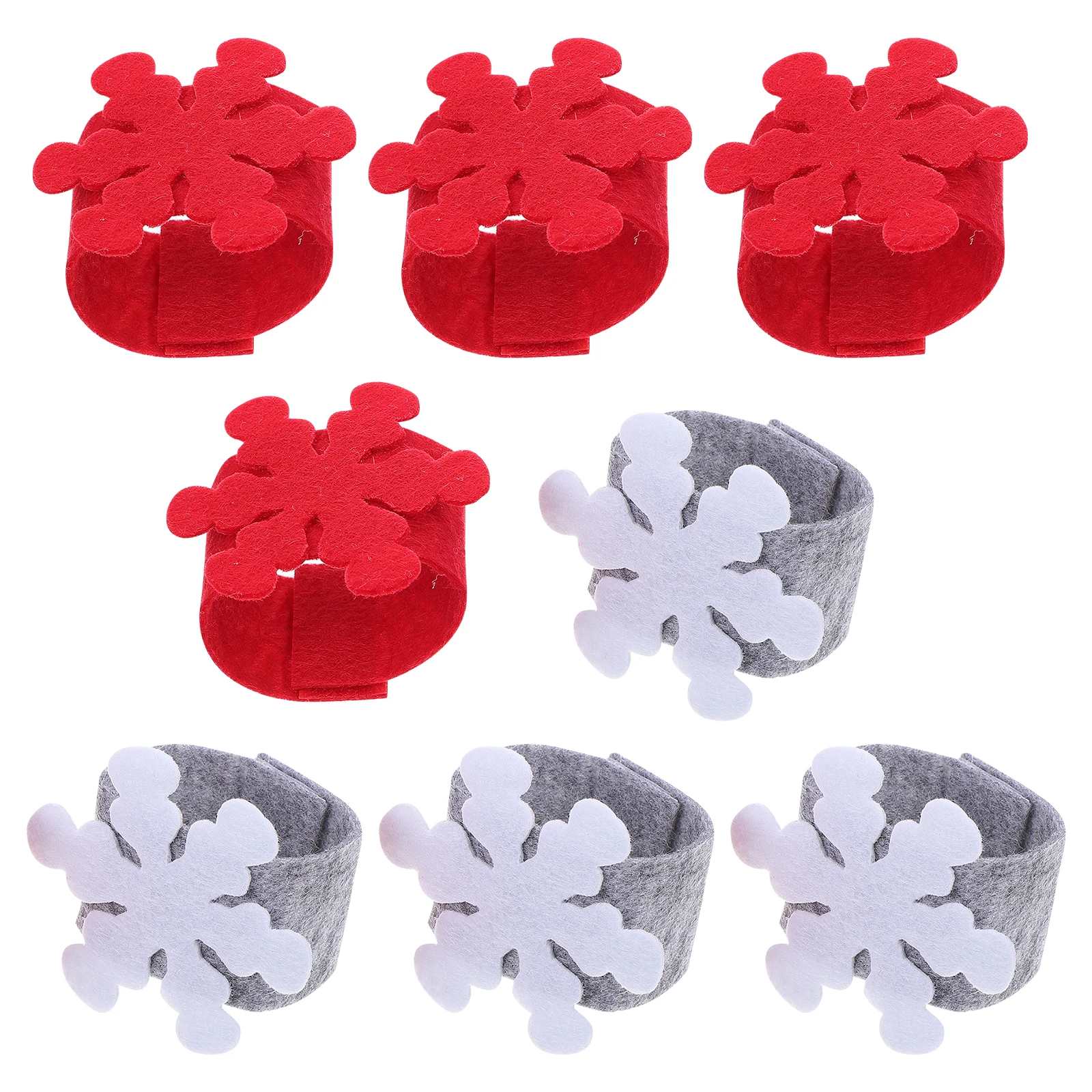 

8pcs Napkin Ring Snowflake Buckle for Xmas Party Dinner Cloth Lovely Practical Home Decor Kitchen Bar Supplies