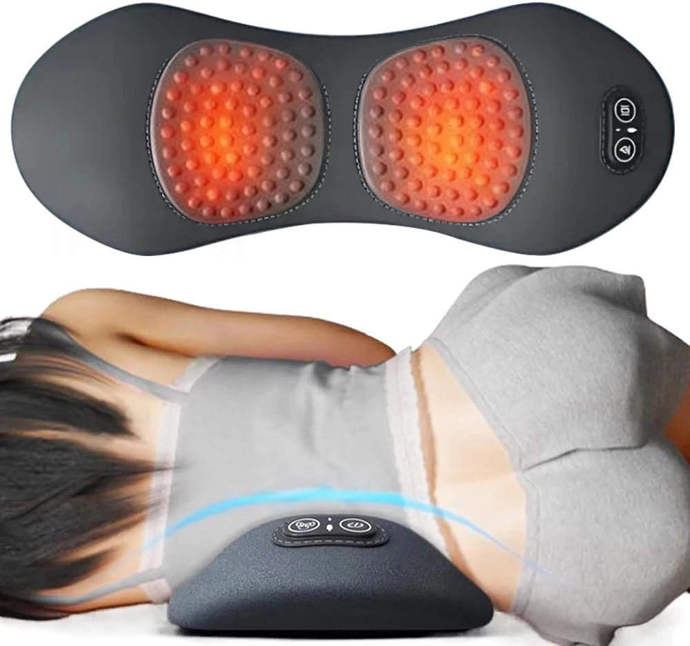 NEW 3-in-1 Back Massager Waist Pillow Bed Sleeping Waist Protection Pad Electric Massage Lying Flat Waist Pain Waist Massager