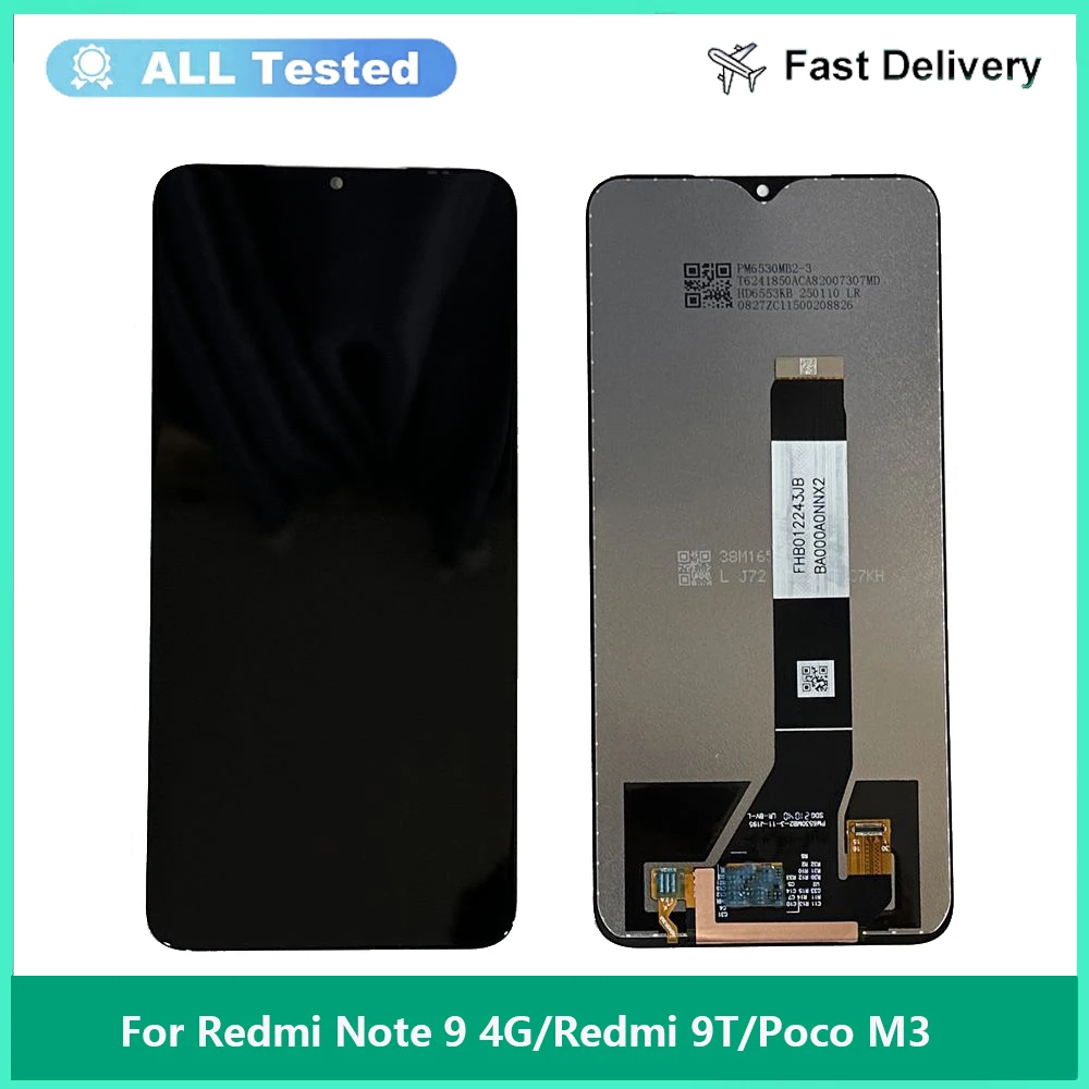 LCD For Xiaomi Poco M3 With Frame Display Touch Screen Digitizer For Redmi 9T Note 9 4G Display M2010J19SG Replacement Parts