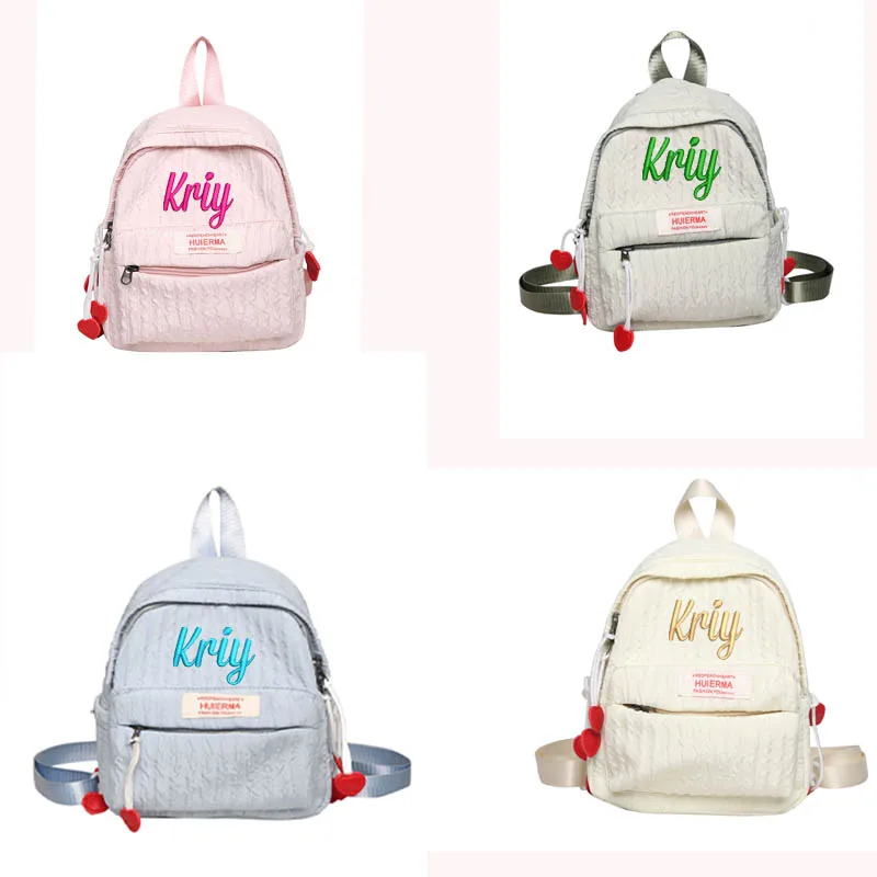 Custom Name Cute Backpack Travel Small Backpack  New Fresh and Fashionable, Lightweight, Compact, and Big Girl Heart