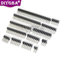 10Piece 2.54MM Double Row Male 2~40P Breakaway PCB Board Pin Header Connector Strip Pinheader 2 * 2/3/4/6/8/10/12/15/20/40P