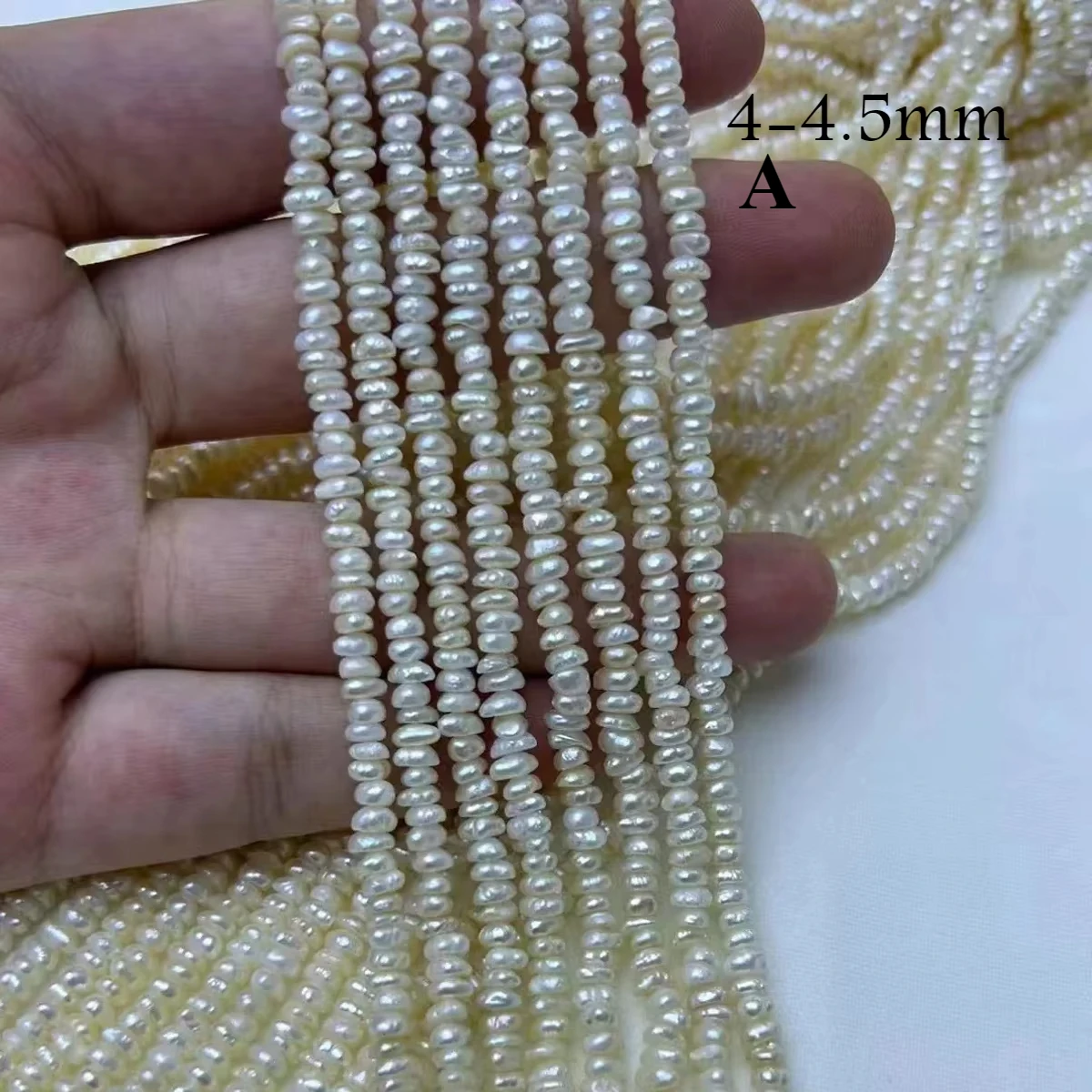 

4-4.5mm A 100% Natural Freshwater Pearl Punch Loose Beads for Jewelry Making Charm DIY Bracelet Necklace Earring Accessories