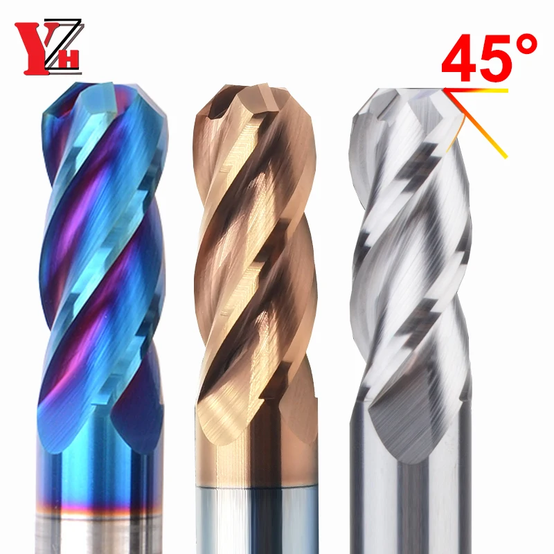 

Carbide C-angle Chamfering Milling Cutter C-angle 45 Degree Round Nose End Mill C0.5 C1 C1.5 C2 C3 C4