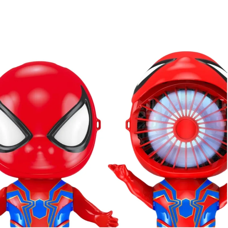 Spider-Man animation peripheral creative three-dimensional novel helmet switch handheld small fan portable silent strong wind