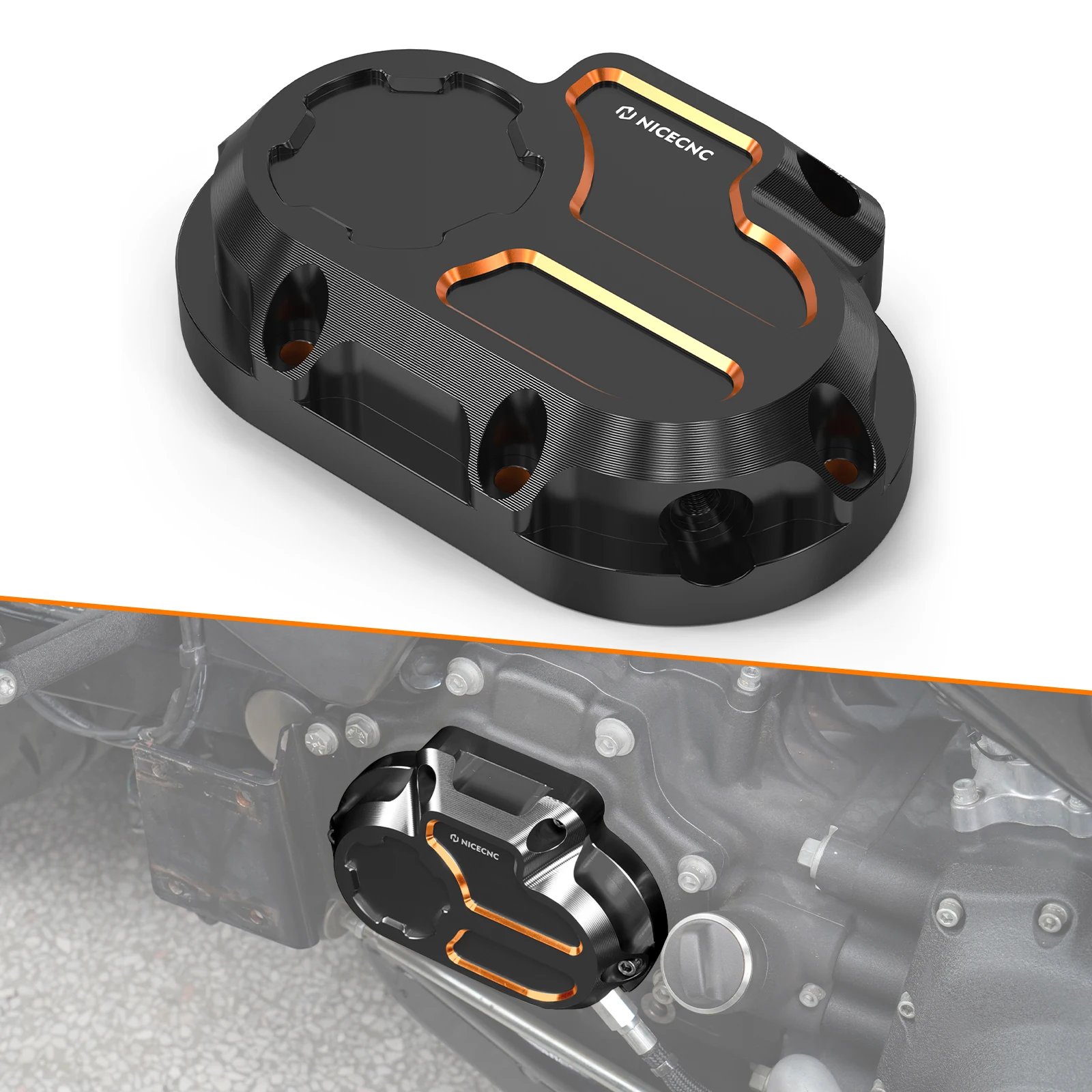 For 2007-2016 Harley Road King FLHR Motorcycle Transmission Side Cover for Harley Dyna Street Bob FXDB Low Rider FXDL 2006-2017
