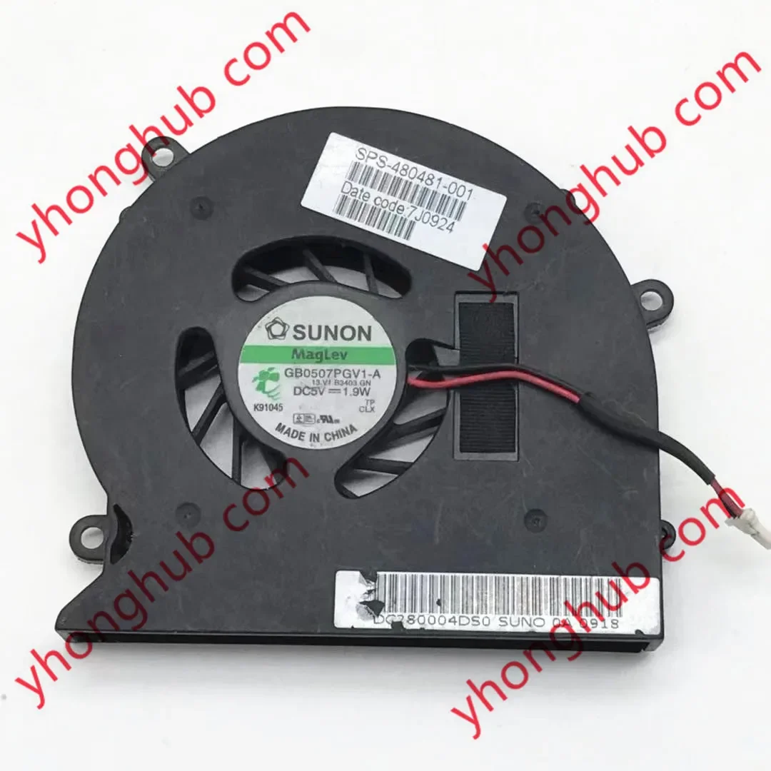

DV7-1000 GB0507PGV1-A 13.V1.B3403.GN DC 5V 1.9W Server Cooling Fan