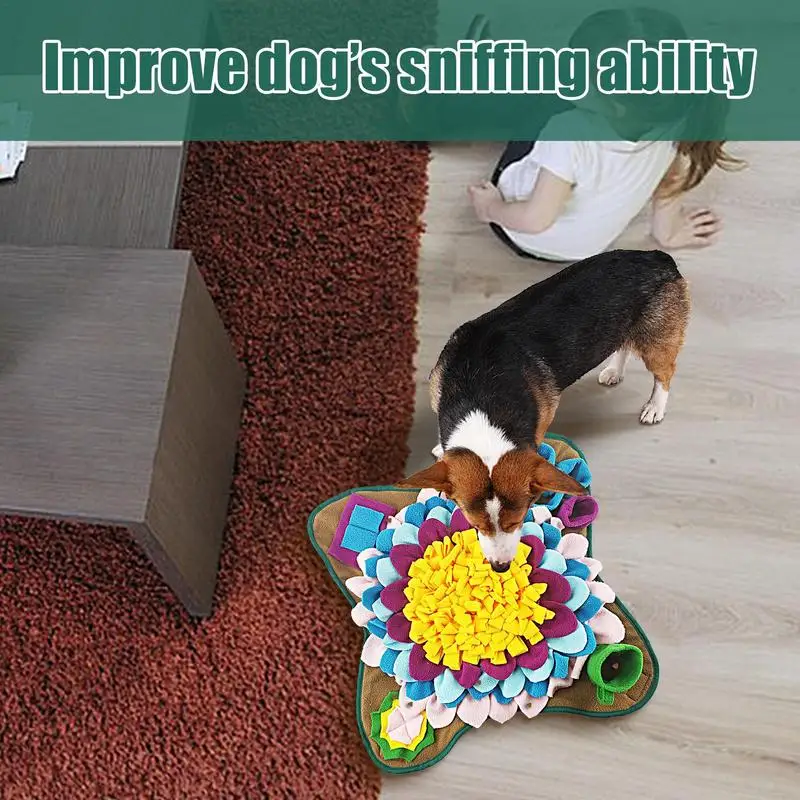 Dog Sniff Mat Enrichment Toys Foraging Mat Nonslip Interactive Dog Toy Slow Eating Nosework Feeding Mat For Relief Boredom