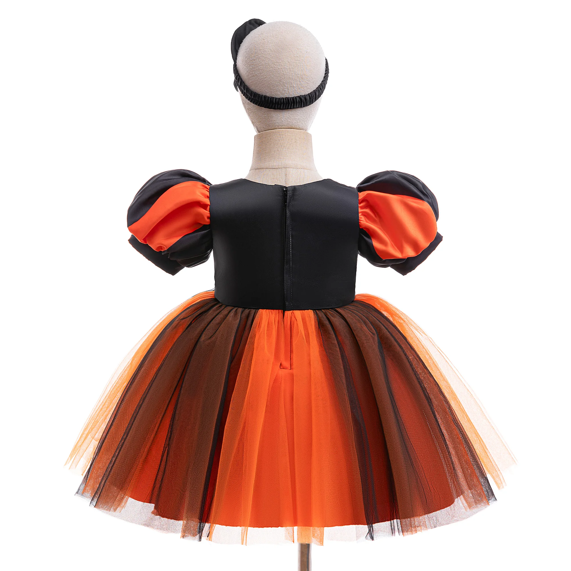 Kleinkind-Kürbis-Partykleid für Mädchen, Elegantes Kleid für den 1. Geburtstag, Brautjungfernkleid, Hochzeitskleid, Prinzessinnenkleid, Ballkleid, Mädchen-Halloween-Weihnachtskostüm – Detail 4
