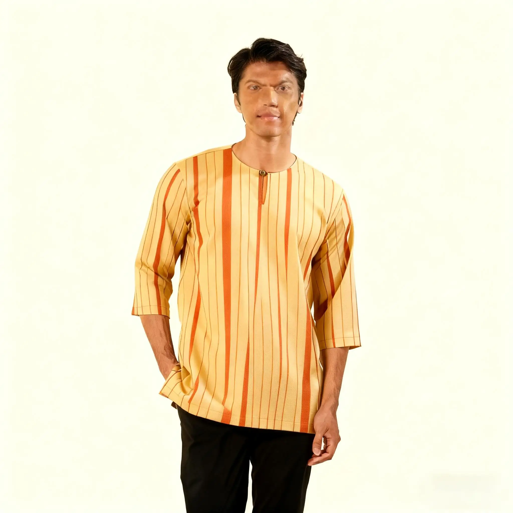 الرجال المسلمات قصيرة الأكمام الإسلامية العربية المرقعة مخطط التطريز عيد مسلم تي شيرت جوبا عبايات فضفاضة غير رسمية Ropa #6