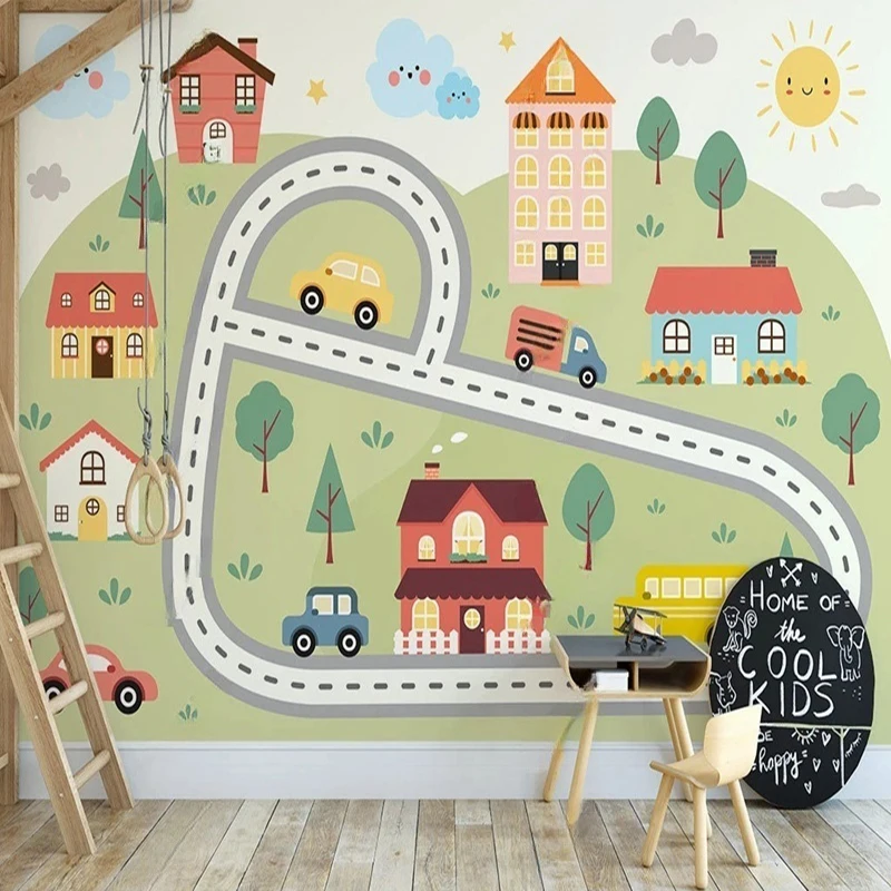 MU8086 Any Size Mural Wallpaper Guitar Music Equipment Cartoon 3D Stereo Background Wall Home Decoration Painting Wall Papers