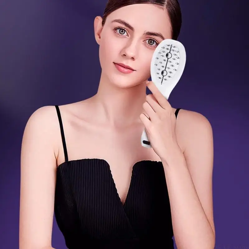M5TD Head Massager with Light for Hair Treatments Electric Scalp Massage Brush Vibrating Scalp Massager Tool USB Rechargeable
